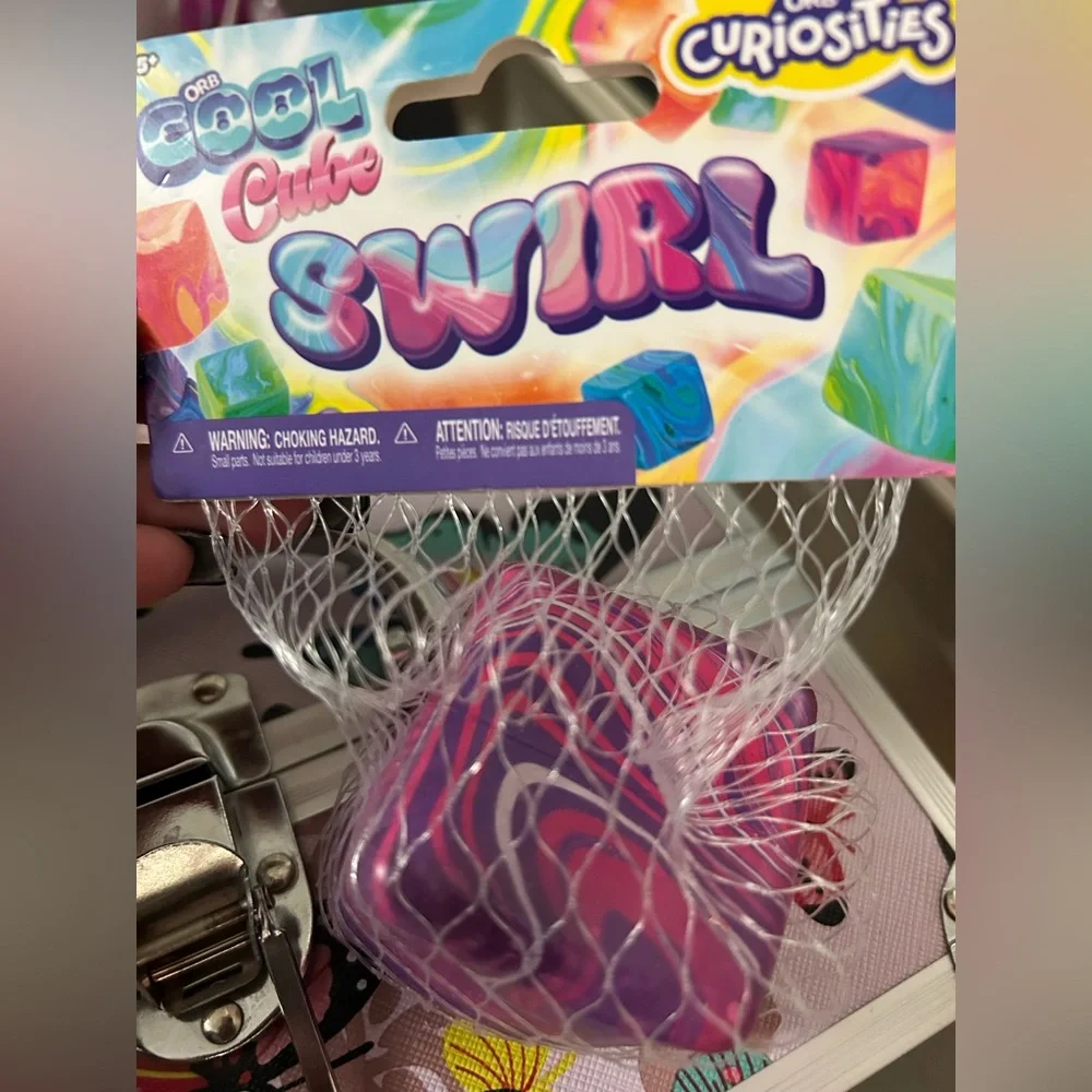 NWT Cube Stress Squishy Toy - Pink & Purple - Picture 1 of 3